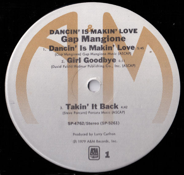 Gap Mangione : Dancin' Is Makin' Love (LP, Album)