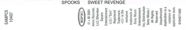 Spooks : Sweet Revenge (CD, Single, Promo)