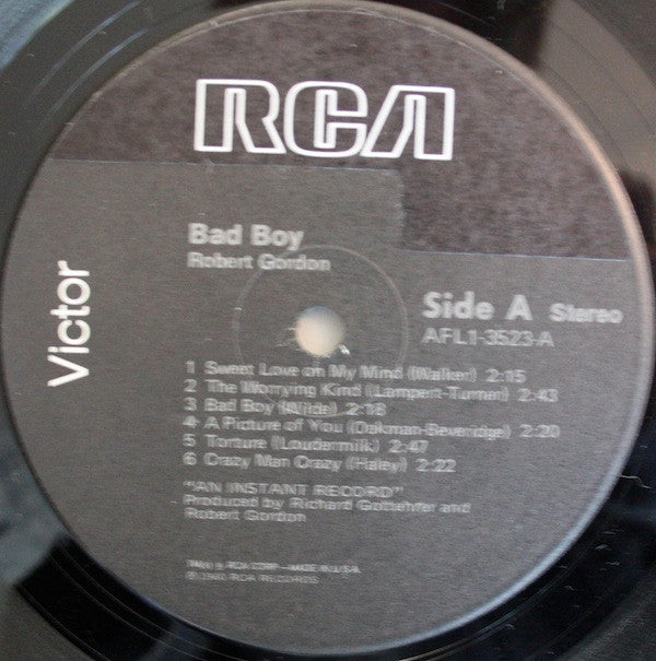 Robert Gordon (2) : Bad Boy (LP, Album)