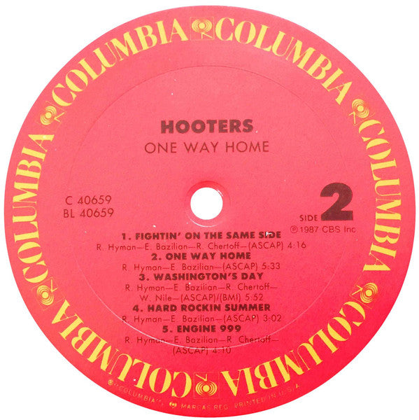 The Hooters : One Way Home (LP, Album, Car)