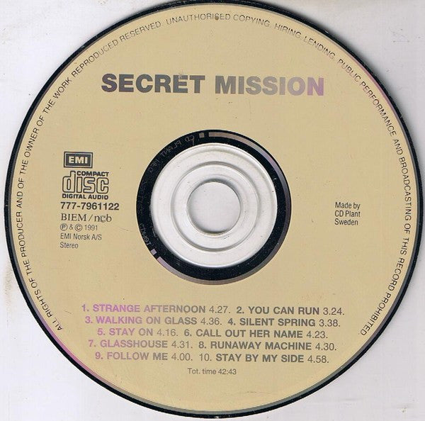 Secret Mission (2) : Strange Afternoon (CD, Album)