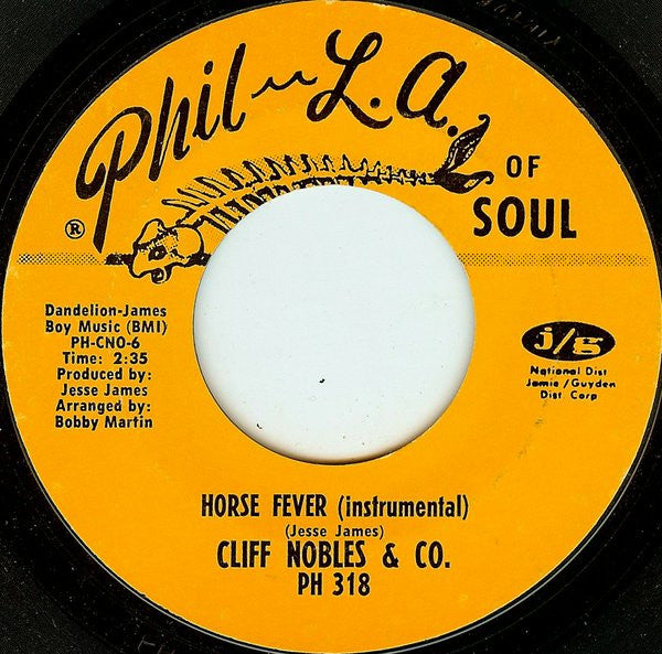 Cliff Nobles & Co : Horse Fever / Judge Baby, I'm Back (7", Single, Styrene, Pit)