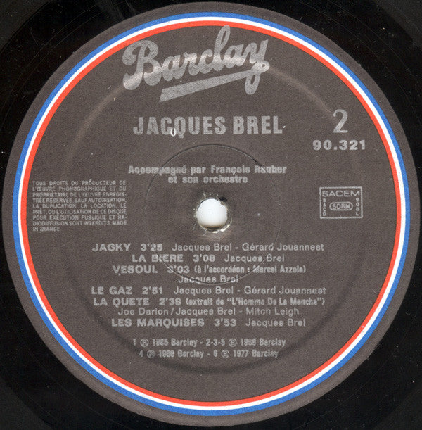 Jacques Brel : Le Disque D'Or (LP, Comp)