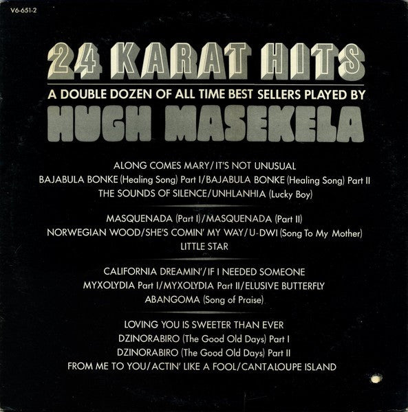 Hugh Masekela : 24 Karat Hits (2xLP, Comp)