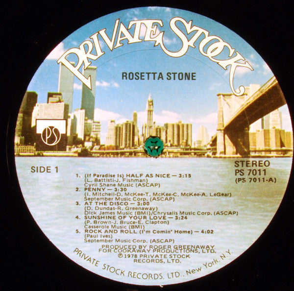 Rosetta Stone (2) : Rosetta Stone (LP, Album)