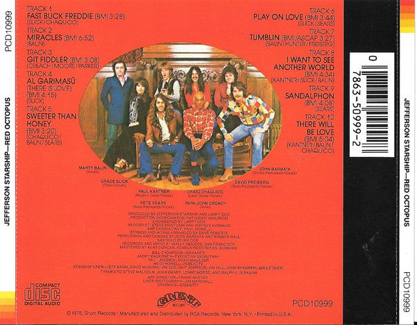 Jefferson Starship : Red Octopus (CD, Album, RE)