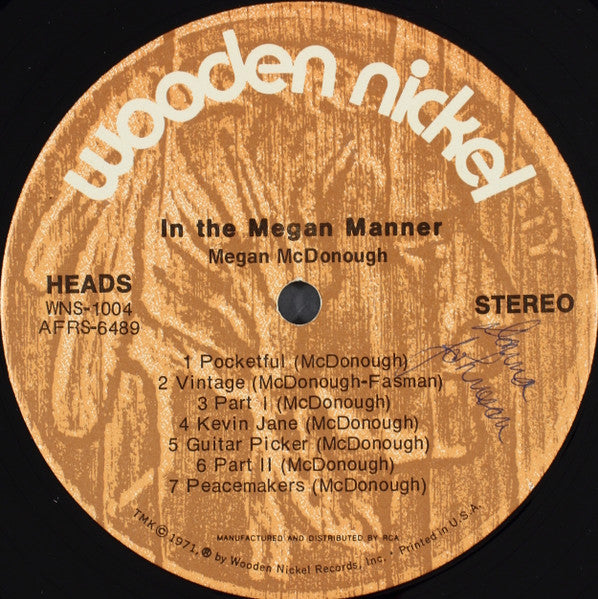 Megan McDonough : In The Megan Manner (LP, Album, Roc)