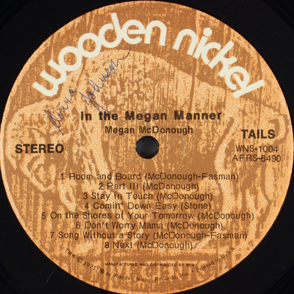 Megan McDonough : In The Megan Manner (LP, Album, Roc)