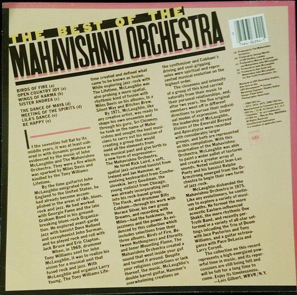 Mahavishnu Orchestra : The Best Of The Mahavishnu Orchestra (LP, Comp, RE)