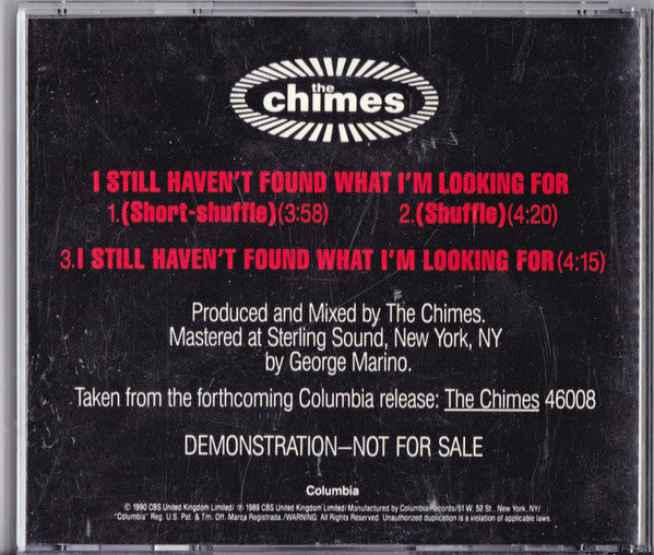 The Chimes : I Still Haven't Found What I'm Looking For (CD, Promo)