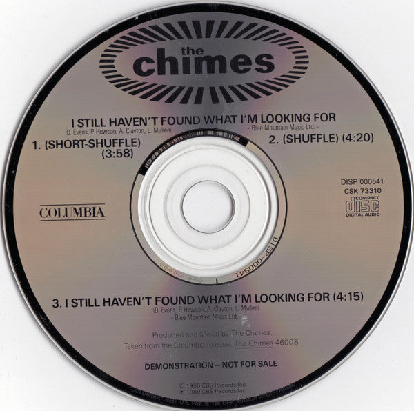 The Chimes : I Still Haven't Found What I'm Looking For (CD, Promo)