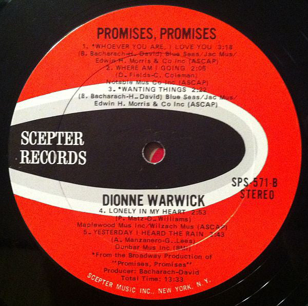 Dionne Warwick : Promises, Promises (LP, Album)