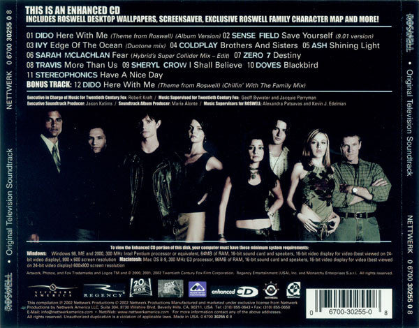 Various : Roswell - Original Television Soundtrack (CD, Comp, Enh)