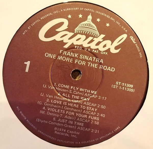 Frank Sinatra : One More For The Road (LP, Comp)