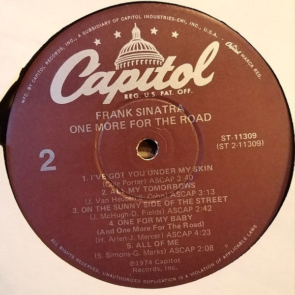 Frank Sinatra : One More For The Road (LP, Comp)