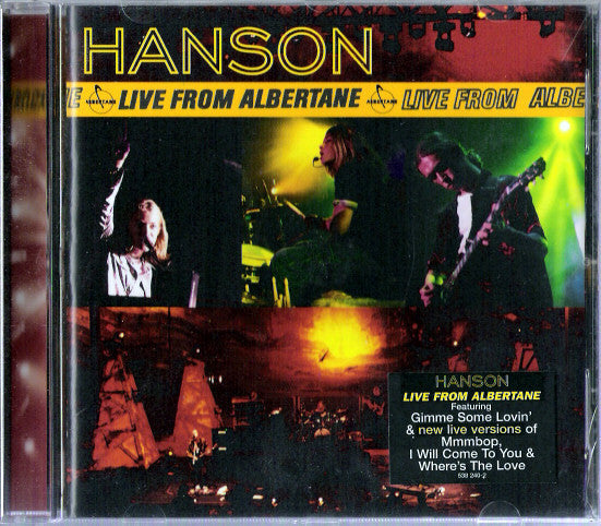 Hanson : Live From Albertane (CD, Album)