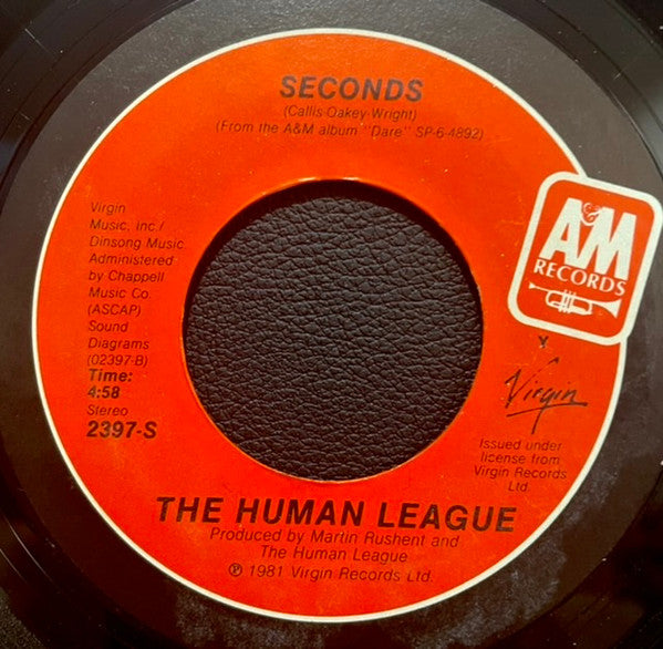 The Human League : Don't You Want Me / Seconds (7", Single, Styrene, Ter)