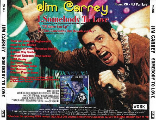 Jim Carrey : Somebody To Love (CD, Single, Promo)