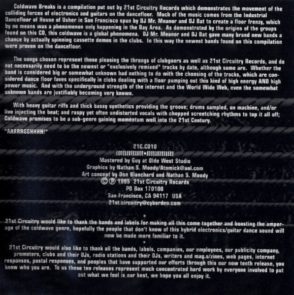 Various : Coldwave Breaks (CD, Comp)