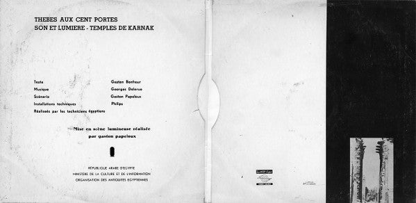 Gaston Bonheur, Georges Delerue : Temples De Karnak (Thebes Aux Cent Portes - Son Et Lumiere) (2xLP, Fre)