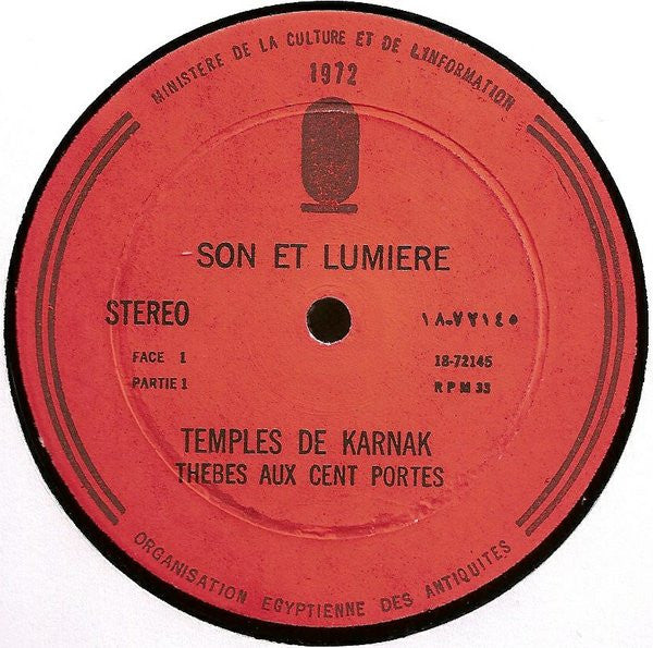 Gaston Bonheur, Georges Delerue : Temples De Karnak (Thebes Aux Cent Portes - Son Et Lumiere) (2xLP, Fre)