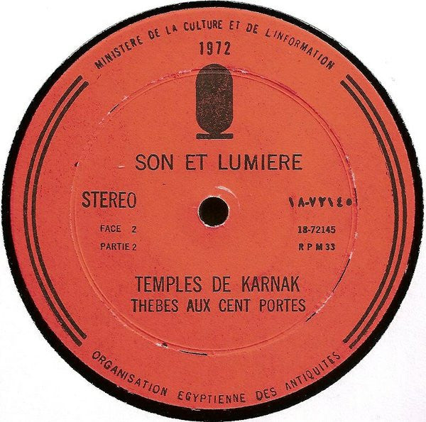 Gaston Bonheur, Georges Delerue : Temples De Karnak (Thebes Aux Cent Portes - Son Et Lumiere) (2xLP, Fre)