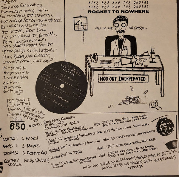 Boys From Nowhere / Two Hour Trip : Rocket To Nowhere / Dear Richard (7", Single, Num)