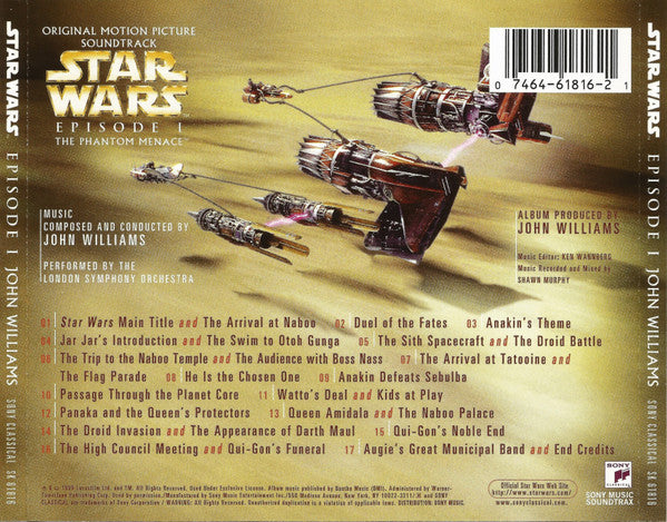 John Williams (4) : Star Wars - Episode I: The Phantom Menace (Original Motion Picture Soundtrack) (CD, Album)