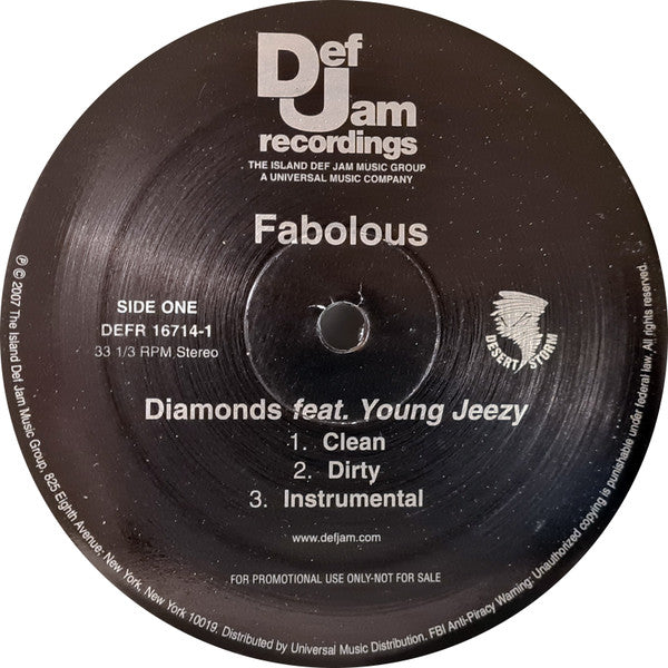 Fabolous : Diamonds (12", Promo)