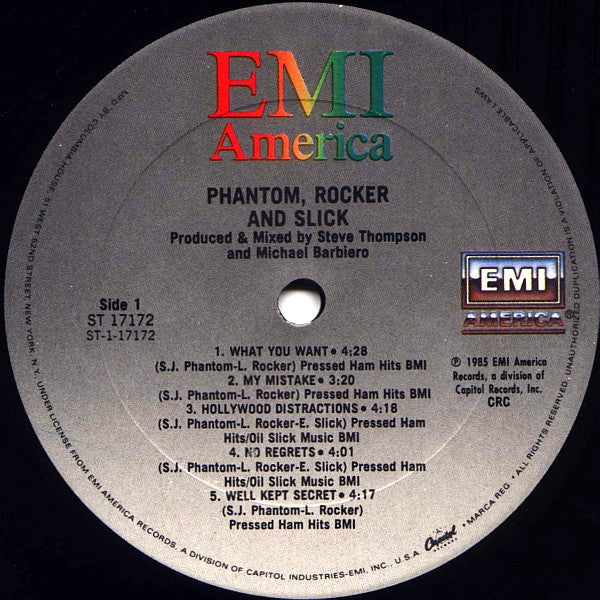 Phantom, Rocker & Slick : Phantom, Rocker & Slick (LP, Album, Club, Car)