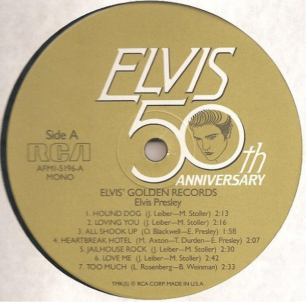 Elvis Presley : Elvis' Golden Records (LP, Comp, Mono, RE, RM, Ind)