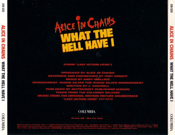 Alice In Chains : What The Hell Have I (CD, Single, Promo)
