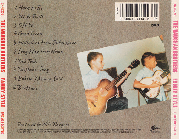 The Vaughan Brothers : Family Style (CD, Club, RM)