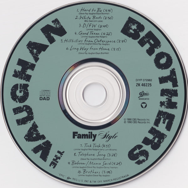 The Vaughan Brothers : Family Style (CD, Club, RM)