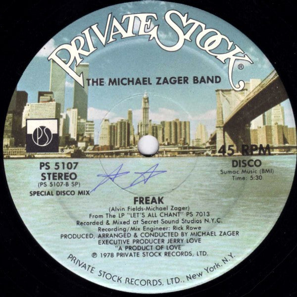 The Michael Zager Band : Music Fever / Freak (12", SP)