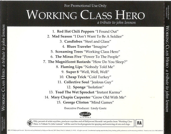 Various : Working Class Hero - A Tribute To John Lennon (CD, Comp, Promo)