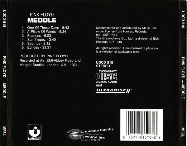 Pink Floyd : Meddle (CD, Album, RE, RM, 24k)