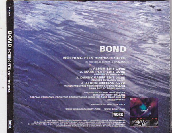 Bond (8) :  Nothing Fits (Fictitious Circle)  (CD, Single, Promo)