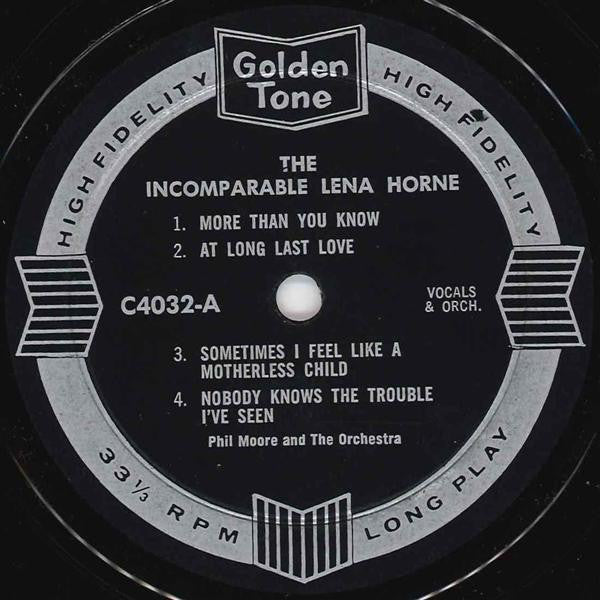 Lena Horne : The Incomparable Lena Horne (LP, Album, Mono)