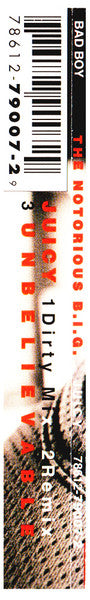 Notorious B.I.G. : Juicy / Unbelievable (CD, Single)