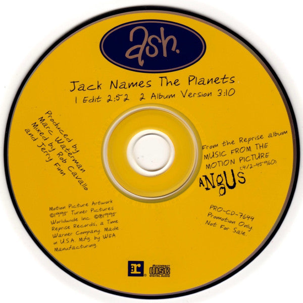 Ash : Jack Names The Planets (CD, Single, Promo)