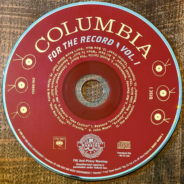 Various : Columbia: For The Record Vol. 1 (2xCD, Comp, Promo)