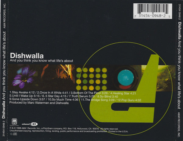 Dishwalla : And You Think You Know What Life's About (CD, Album, Enh)