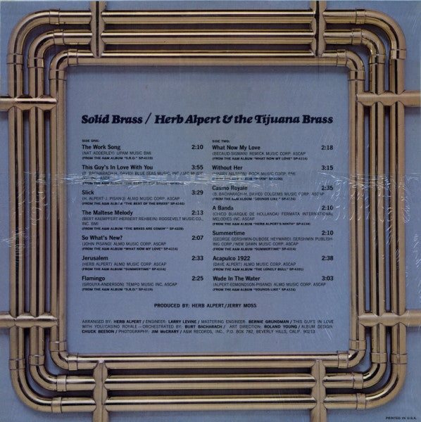 Herb Alpert & The Tijuana Brass : Solid Brass (LP, Comp)