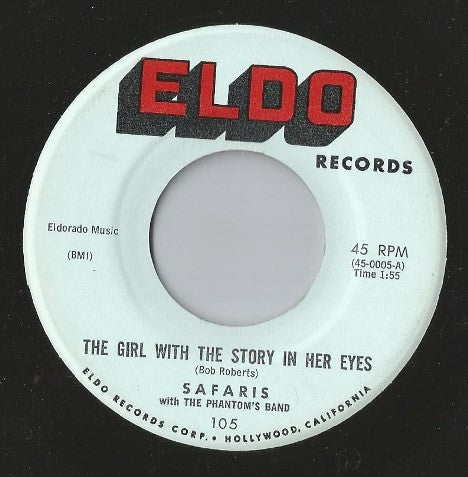 The Safaris With The Phantom's Band : The Girl With The Story In Her Eyes (7", Single)
