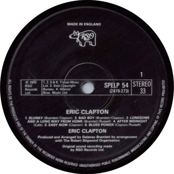 Eric Clapton : Eric Clapton (LP, Album, RE)