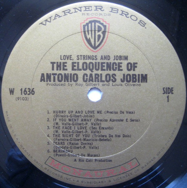 Antonio Carlos Jobim : Love, Strings And Jobim (The Eloquence Of Antonio Carlos Jobim) (LP, Album, Mono)