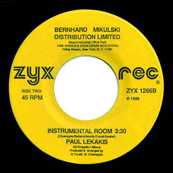 Paul Lekakis : Boom Boom (Let's Go Back To My Room) (7")