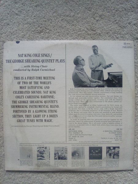 Nat King Cole / George Shearing : Nat King Cole Sings / George Shearing Plays (LP, Album, Mono, Los)