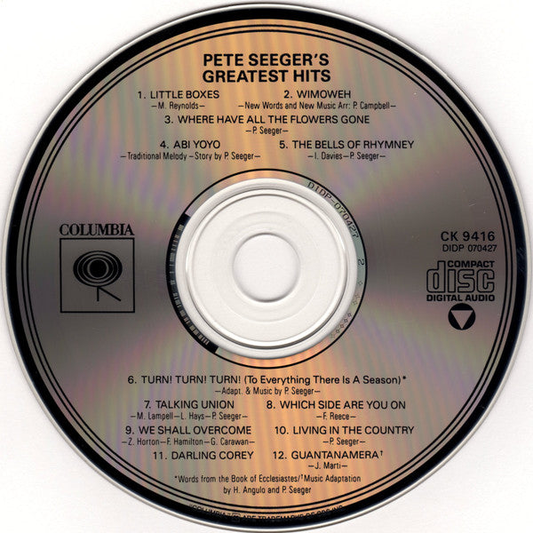 Pete Seeger : Pete Seeger's Greatest Hits (CD, Comp, RE)